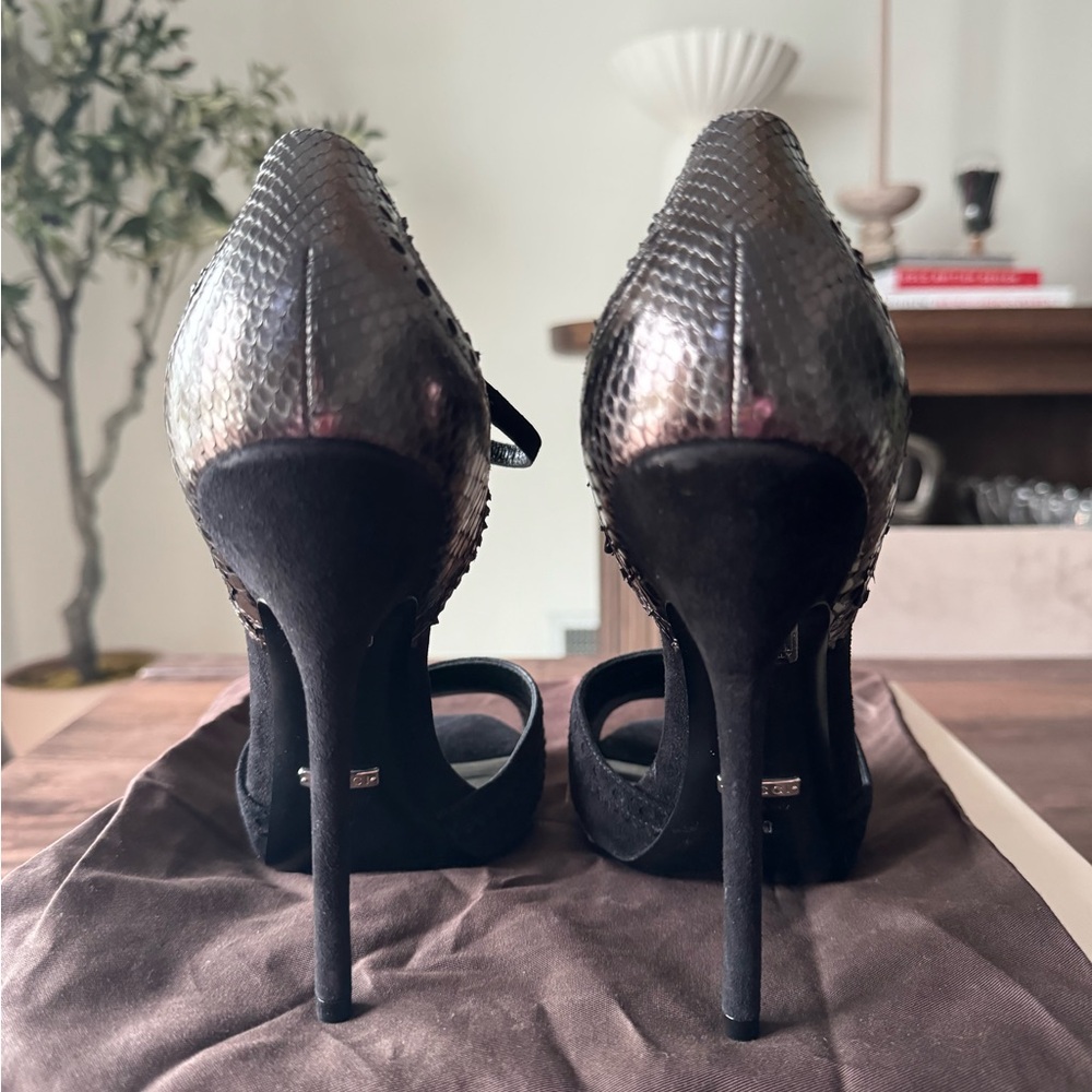 Gucci ‘Karen’ Python Ankle Strap Sandals - image 5